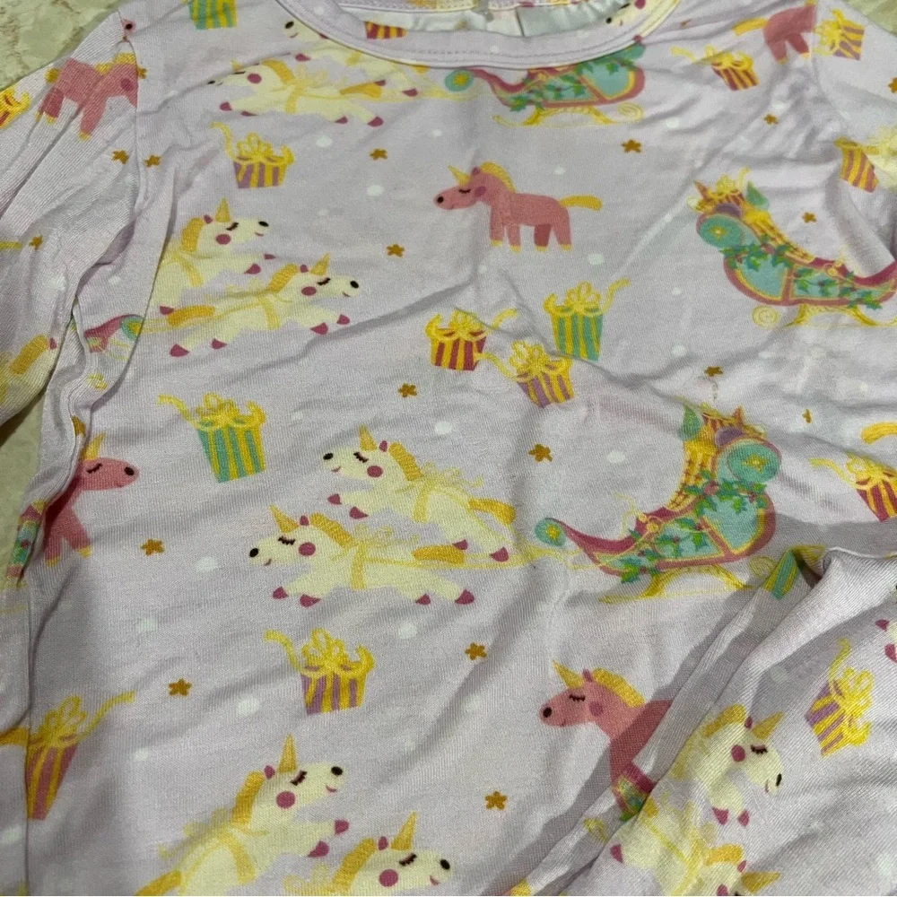 Posh Peanut Glitter Ville Unicorn Pajama Set Size 2T